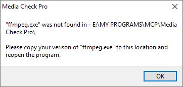 FFMPEG Error Box